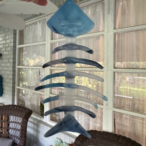 Fused Glass Fish Scales, Coastal Home Decor, Fused Glass Art, Fish Art
