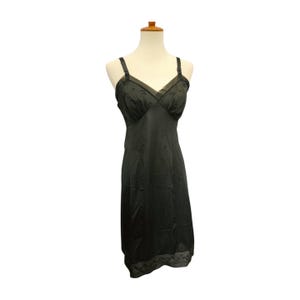 Vintage full black slip, Rogers, size 38 average
