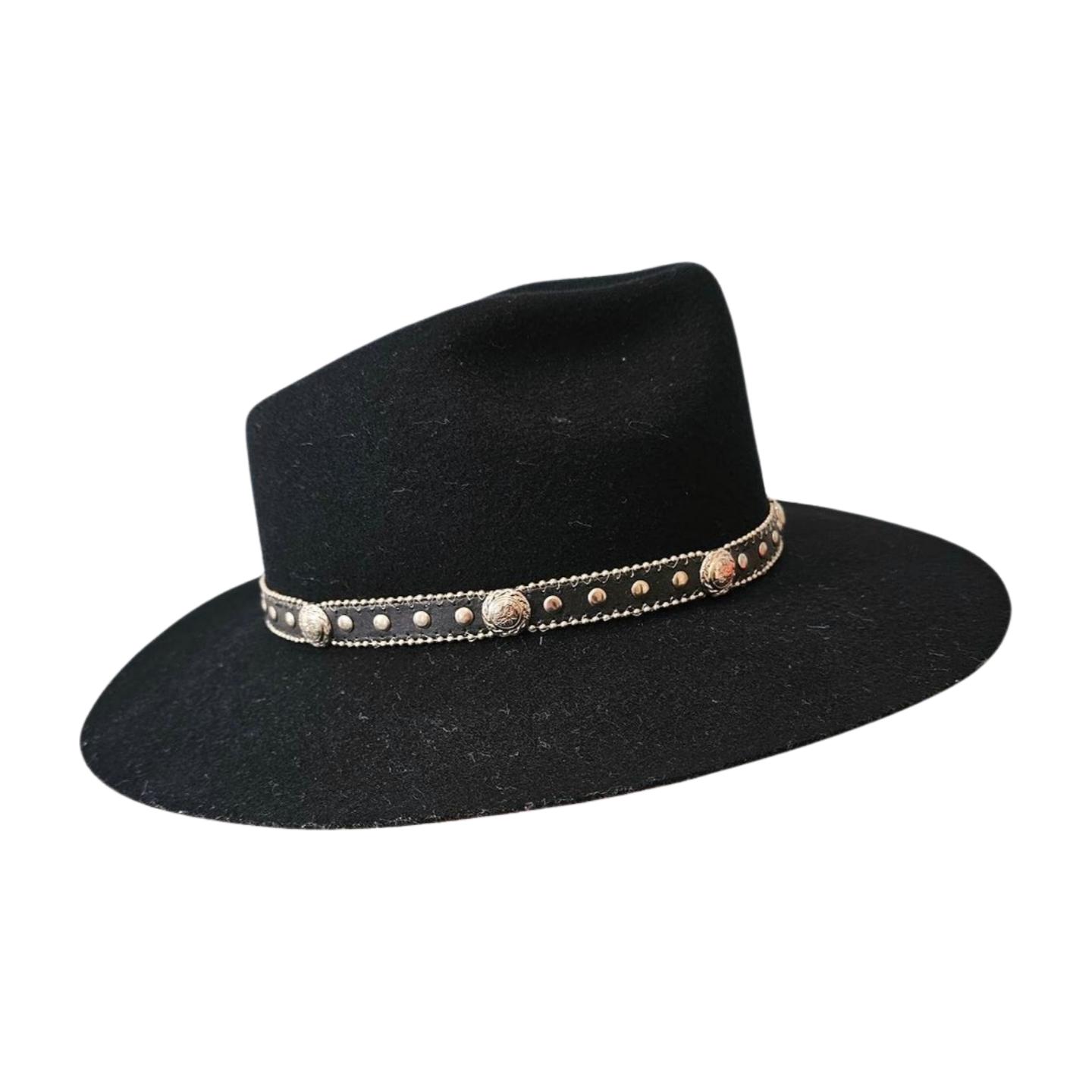 80s Dorfman Southwestern Wool Fedora Hat USA MADE Vintage Black Women’s Small Vintage 1960s Dorfman Pacific Brown Wool Cowboy Hat With  main image 4
