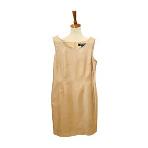 Vintage Gold Kasper Dress Sheath Cocktail Formal Party Size 6