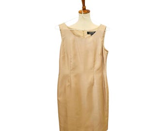 Vintage gouden Kasper-jurk schede cocktail formeel feest maat 6