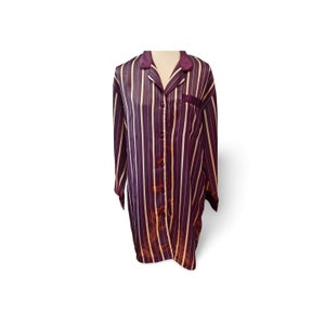 Purple striped nightshirt size M