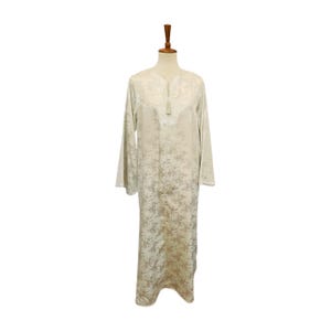 Vintage Valerie Stevens Floral Lounge Robe Medium Bell Sleeves