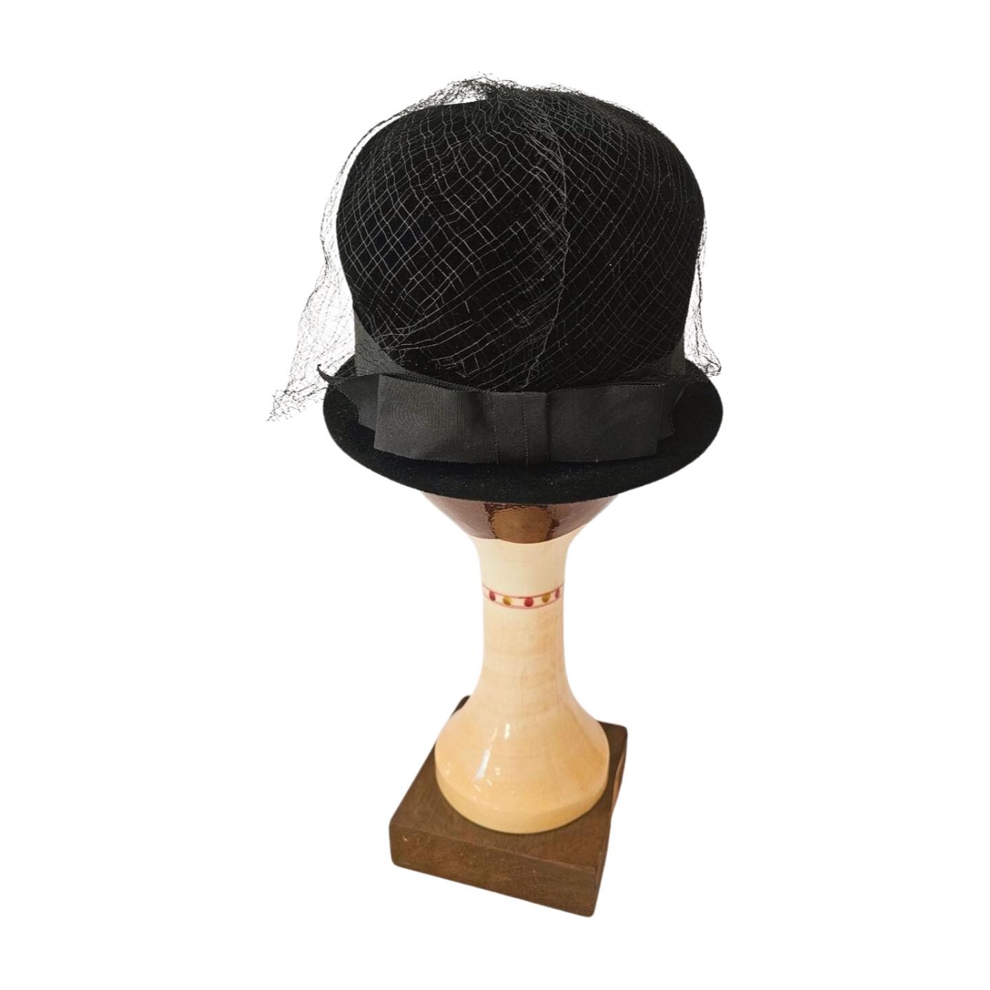 Vintage Peachbloom Velour Union Made UMC & MWIU Merrimac Black Hat UNION MADE Black Peachbloom Velour Merrimac Imorted Fur  main image 3