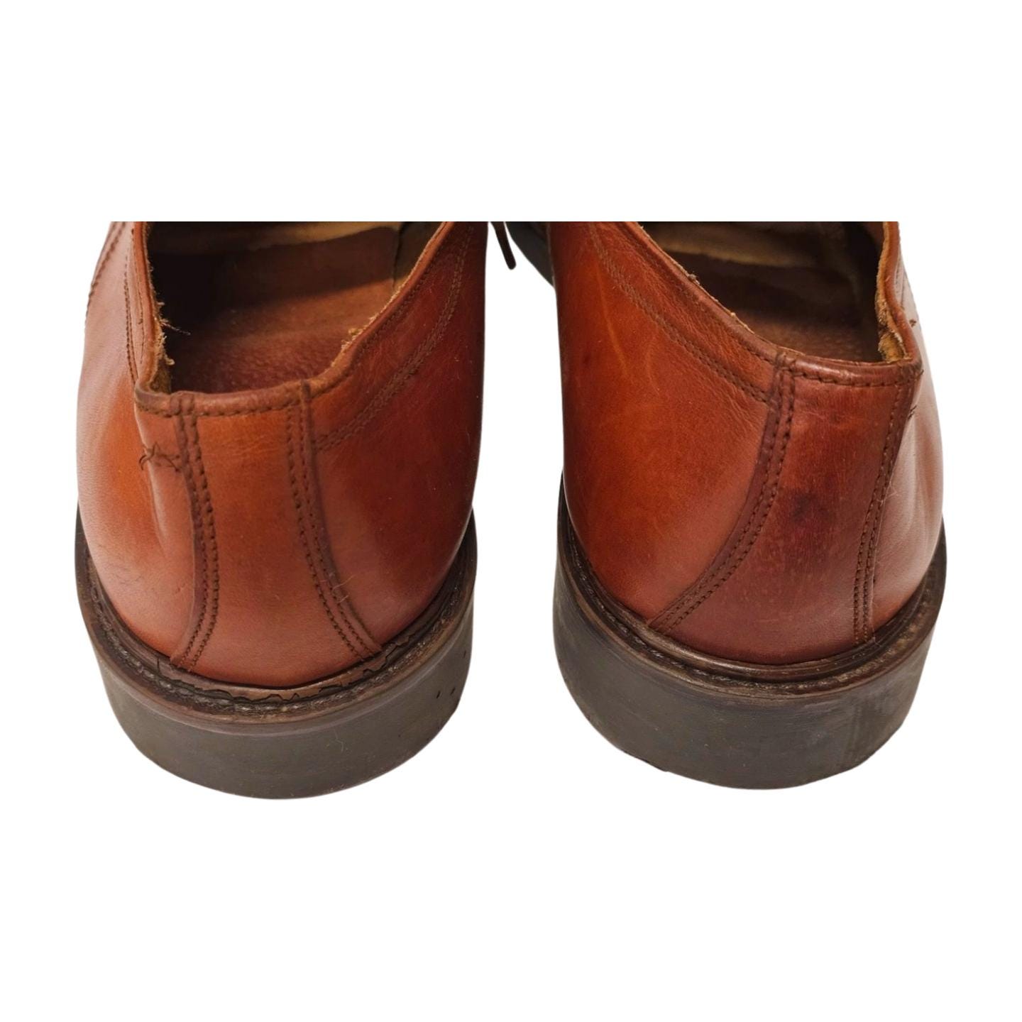 EUC! Thom McAn Classic Brown Leather Oxfords Mens dress shoes Sz 12 Classic Cognac Light Brown Men main image 4
