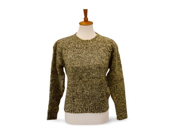 Heathered green nubby crew neck pullover Spar Knitwear Sweater, size S, A Knitch Above