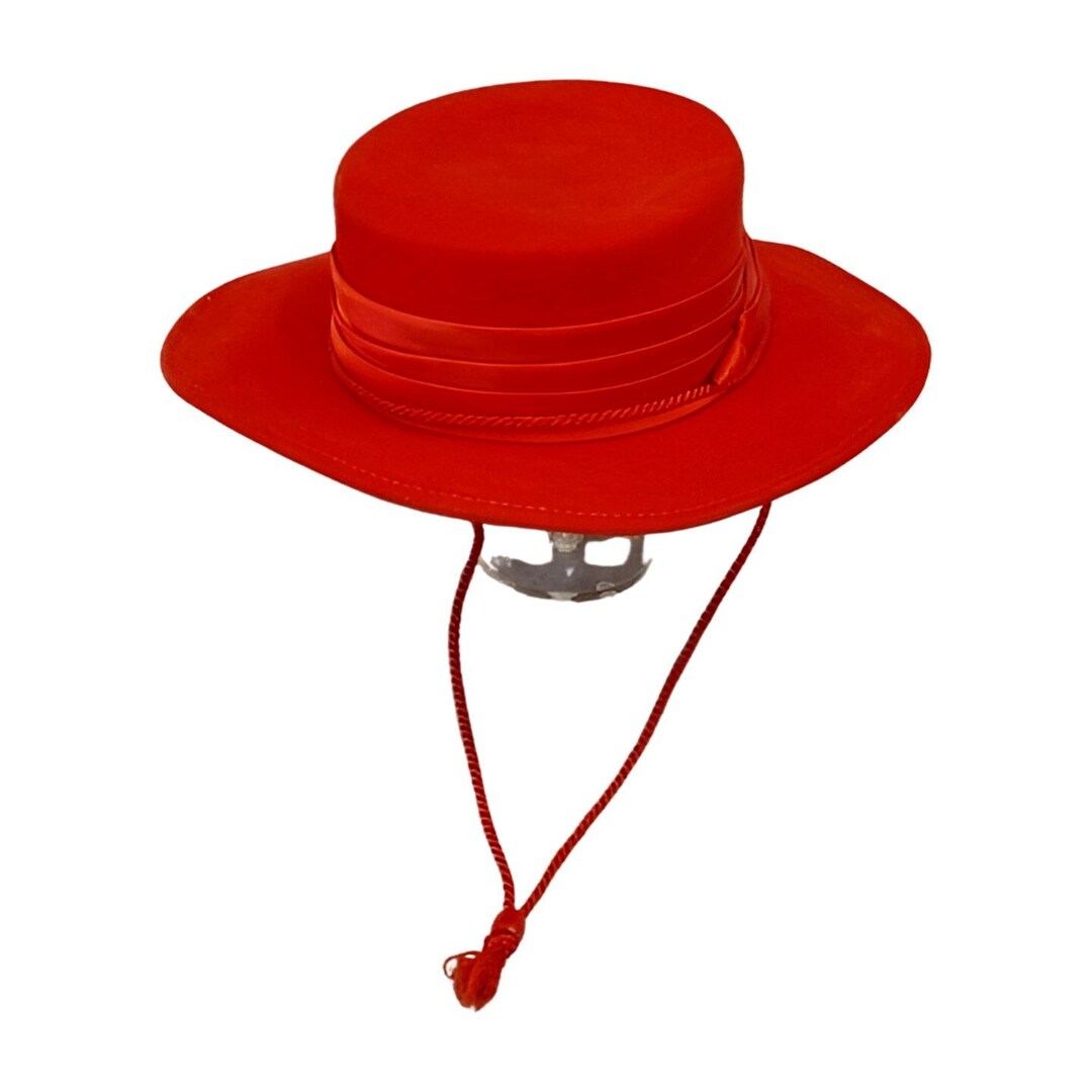 Vintage Red Wide Brim Wool Felt Hat - Made in the USA Vintage Geo. W. Bollman & Co Womans Hat Red 100% Wool Felt  main image 2