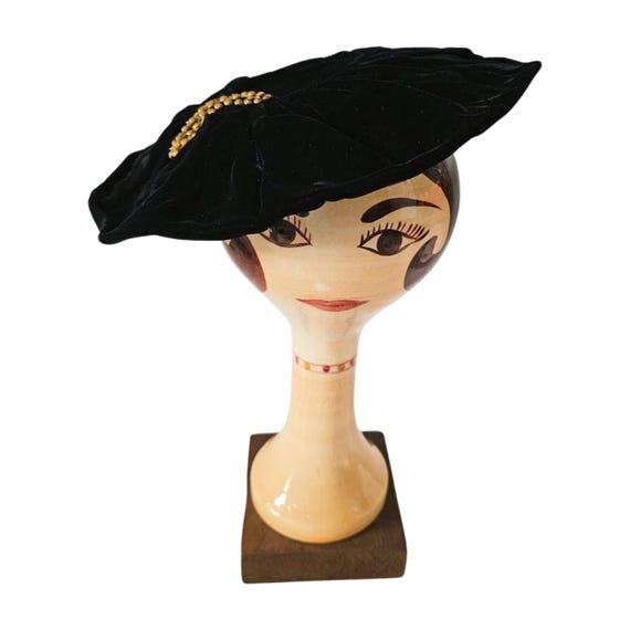 1950s Velvet Leafs Design Hat Vintage 1950 main image 4