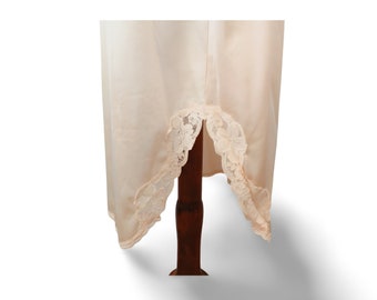 Vintage Warner's Half Slip, Lace, Peach, Size L, 27"