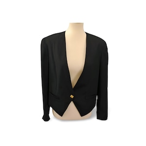 Blazer negro de 1 botón, JH Collectibles, talla 8