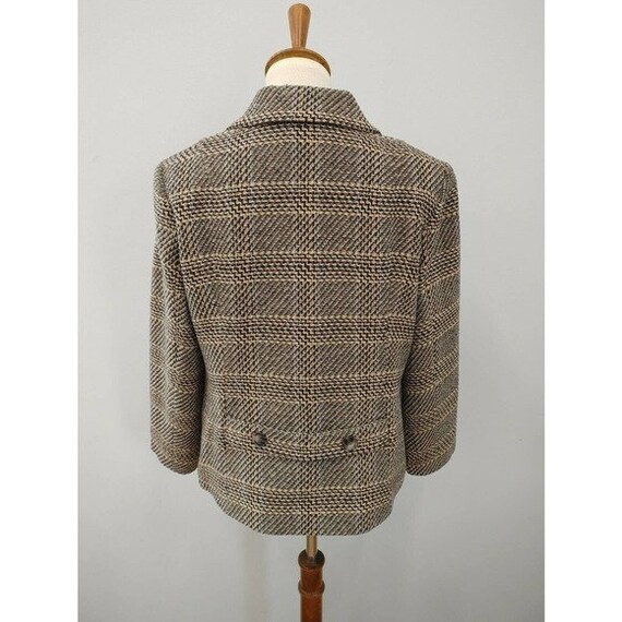 Vintage Pendleton Wool Plaid Blazer SZ 14, Pockets - image 3