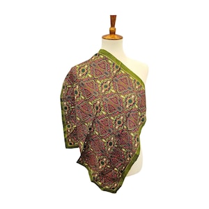 Vintage Vera Neumann Scarf - Hand-Rolled Silk Blend - Ladybug Tag