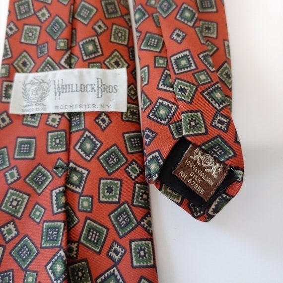 Vintage Italian Silk Tie, Whillock Brothers, Roch… - image 3