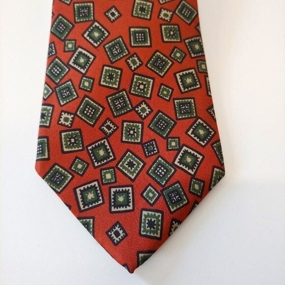 Vintage Italian Silk Tie, Whillock Brothers, Roch… - image 1