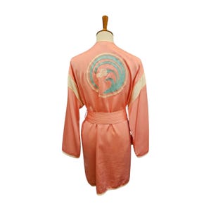 Vintage Bill Tice for Saks Fifth Avenue Pink Short Robe Medium