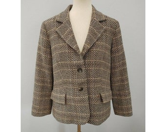 Vintage Pendleton Wolle Karierter Blazer Gr. 14, Taschen