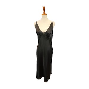 Vintage Secret Treasures Black Lace Slip Dress Medium