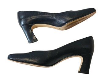 Escarpins Etienne Aigner - Cuir Verni Marron Foncé - Talons Bobines - Taille 37 - Très Bon état