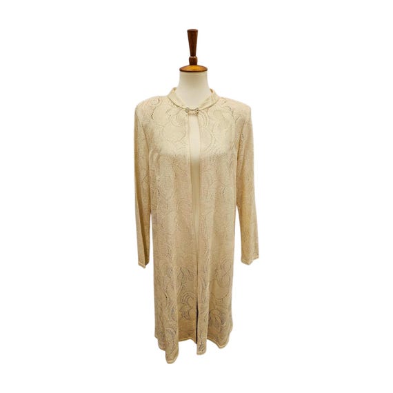 gold cardigan dress Shimmer Knit Dress & Cardigan main image 1