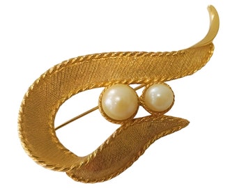 Jaren '60 Sarah Coventry Symfonie Broche Pin Gouden Parels