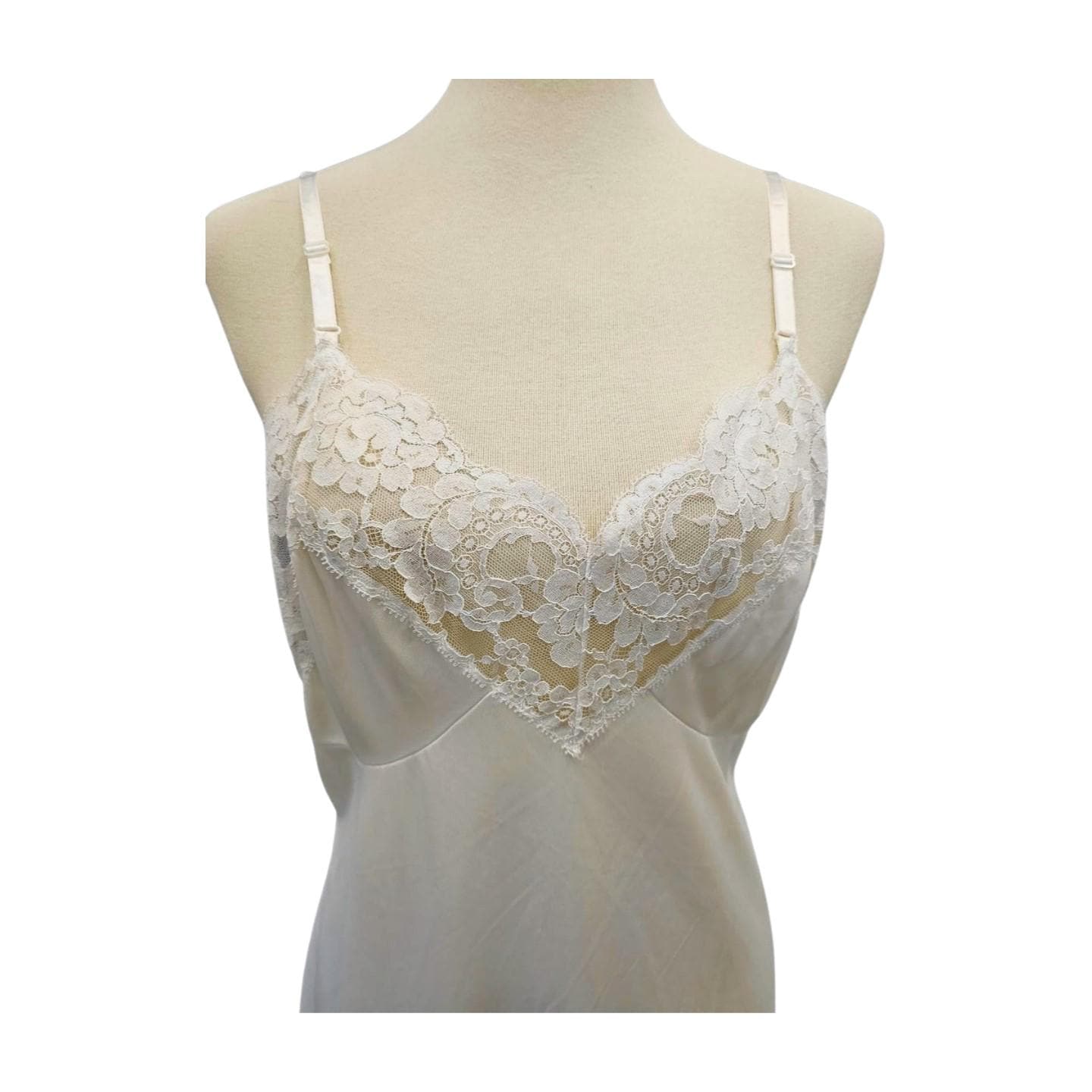 Vintage Wonder Maid White Full Slip with Lace Trim
