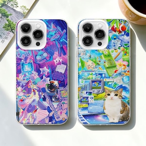 Y2K Frutiger Aero Collage MagSafe Phone Case: Retro Internet Webcore Cover iPhone 17 Samsung
