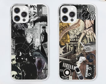 Weird Gore Moodboard Magnetische Handyhülle, Gothic Dark Aesthetics Cover iPhone 17 16 Samsung