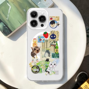 Japanische Cartoon Quittung MagSafe Handyhülle, Kawaii Manga Moodboard Cover, iPhone 17 16 Samsung