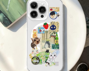 Japanese Cartoon Receipt MagSafe Phone Case, Kawaii Manga Moodboard Cover, iPhone 17 16 Samsung