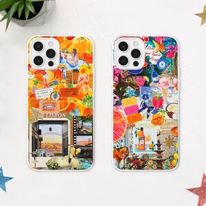 Portugal Summer Scrapbook MagSafe Phone Case, European Summer Phone Case, Summer Vacation Gift, Orange Aesthetics iPhone 15 14, Samsung S24