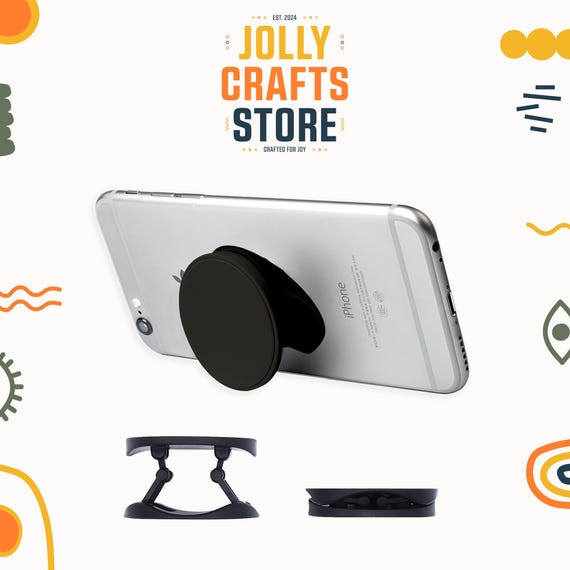 Cherry Leopard Collage Phone Holder, Grunge Eightball Kindle Grip