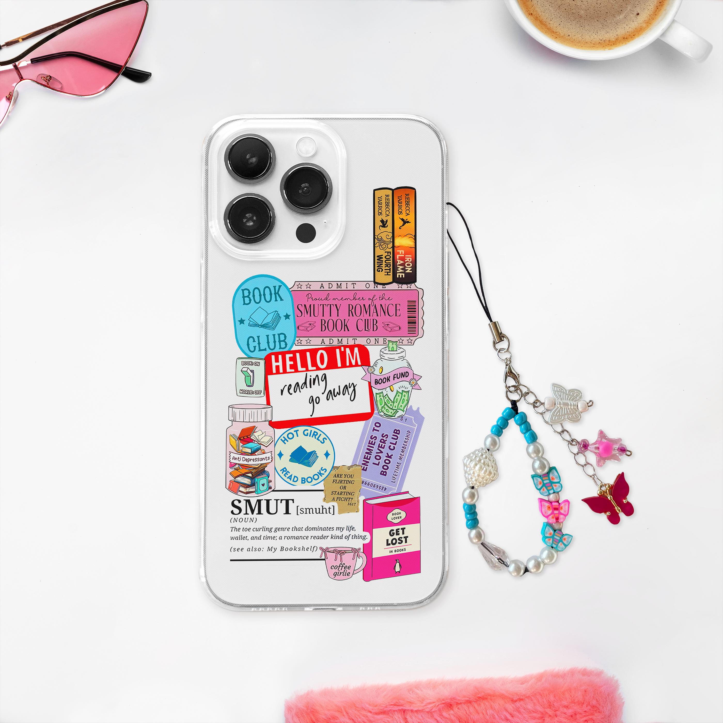 Book Club Girls Receipt MagSafe Phone Case, Book Scrap Read Art Phone Cover, Romantasy Charm Aesthetic, iPhone 16 15 14 Pro 13, Samsung S25