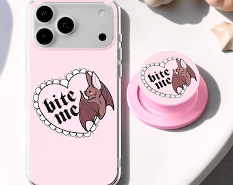 Gothic Bat Lover Phone Case with MagSafe Grip, Spooky Gothic Cover iPhone 18
