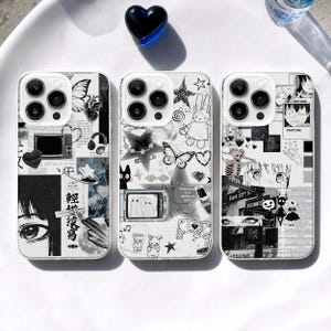 Manga Comic Scrapbook MagSafe Phone Case, Kawaii Anime Inspired Cover iPhone 17 16 Samsung