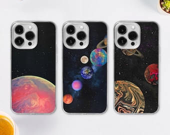 Retro Planet MagSafe Phone Case: Space Cosmic Galaxy Cover iPhone 16 15 14 Samsung