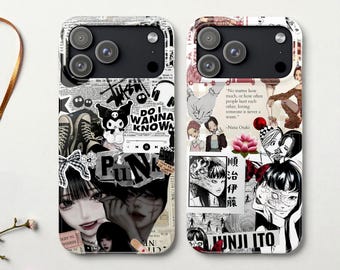 Japanese Punk Girl Collage MagSafe Phone Case: Grunge Manga Cover iPhone 17 Samsung S25