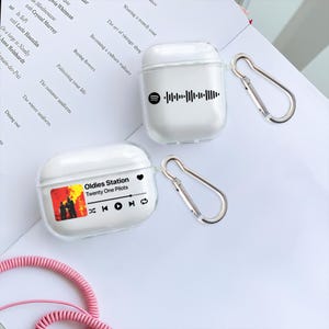 Custom Music Plaque AirPods Case with Charm Personalized Album Cover Pro 3 Gen 4 Personalized photo song plaque case, guitar inspired phone charm keychain, custom music keychain, Personalized Photo Song Plaque Clear AirPods Cover music player cover, favorite song favorite artist cover, playlist case, music band fanmade design case, carabiner clip case, song name airpods case with music themed keychain, minimal music icon case, airpods pro 3 2 case, airpods gen 1 2 3 4 case, red heart phone charm