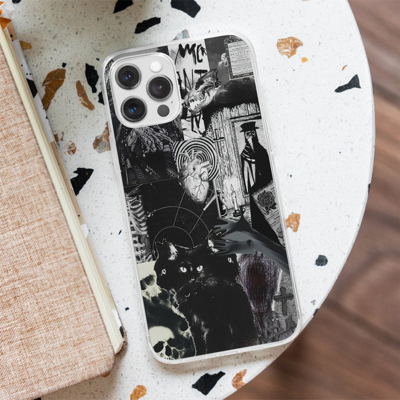 Weird Gore Moodboard MagSafe Phone Case, Dark Aesthetic Collage Phone Cover, Gothic Witch Art Aesthetic, iPhone 15 14 13, Samsung S24 S23, witch core gift, creepy collage, dark academia gift, dark arts, gothic girl gift, skull goth case, grunge gift