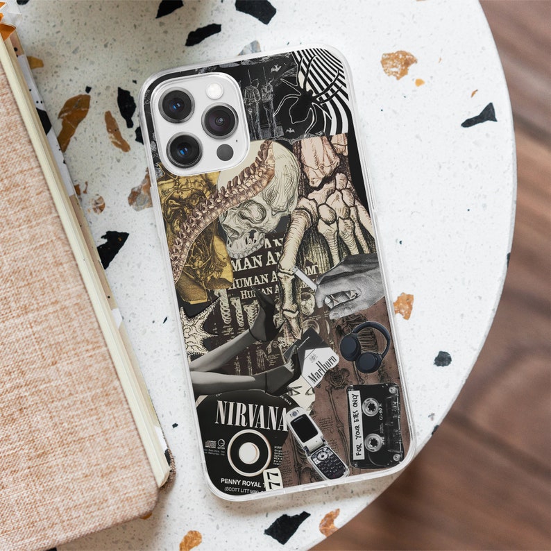 Weird Gore Moodboard MagSafe Phone Case, Dark Aesthetic Collage Phone Cover, Gothic Witch Art Aesthetic, iPhone 15 14 13, Samsung S24 S23, witch core gift, creepy collage, dark academia gift, dark arts, gothic girl gift, skull goth case, grunge gift