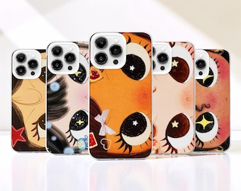 Dreamy Big Eyes MagSafe Phone Case: Kawaii Anime Girl Cover iPhone 17 Samsung