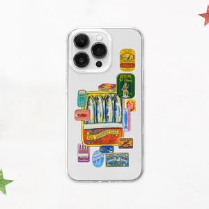 Vintage Sardine Tin Receipt MagSafe Phone Case, Retro Tinned Fish Phone Case, European Summer Scrapbook Gift, iPhone 16 15 14, Samsung S24
