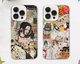Japanese Cartoon Moodboard Magnetic Phone Case: Kawaii Anime Manga Collage Cover iPhone 16 Samsung