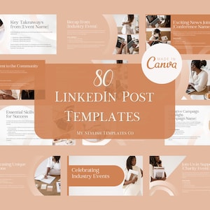 LinkedIn Post Canva Template | Professional Visual LinkedIn Content | Personal Branding & Business Marketing | Social Media Graphics