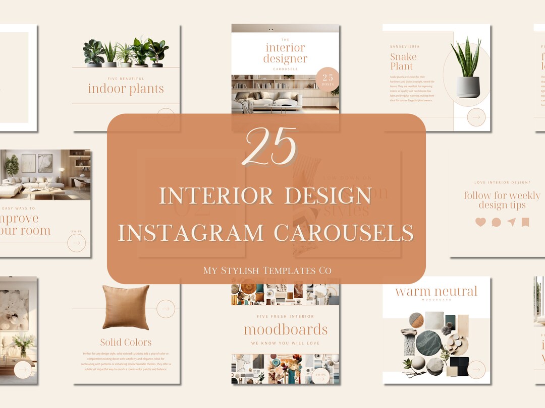 Interior Design Instagram Templates Customizable in Canva | Aesthetic ...