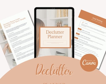 Planificador y listas de verificación para ordenar / Desafío de ordenar / Ordena tu hogar / Limpieza para personas con TDAH / Planificador de organización del hogar / PDF imprimible