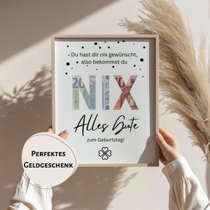 Geschenkidee - Geburtstagsgeschenk - Geburtstagskarte - Geldgeschenk – Geburtstag – Nix – Poster – Nichts - Geschenk