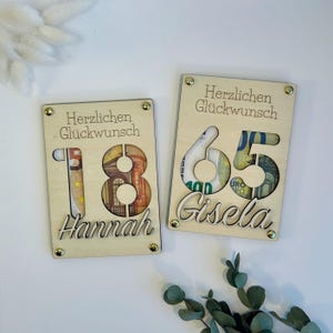 Cadeau en argent exauceur de souhaits rond anniversaire anniversaire cadeau de remise de diplôme carte-cadeau en argent personnalisée en bois emballage cadeau