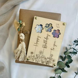 Geldgeschenk-Karte aus Holz – Personalisiertes Geschenk & Gutschein-Verpackung – Geschenk für Gartenfreunde