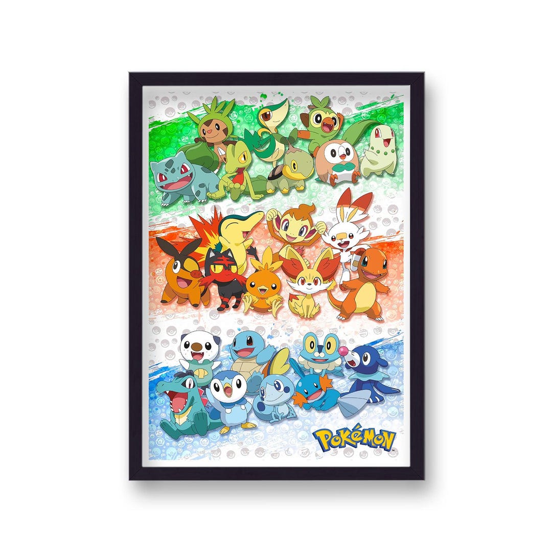 Multi Pokemon Poster - Etsy