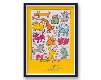 Impresión artística de la Sociedad Protectora de Animales de Keith Haring